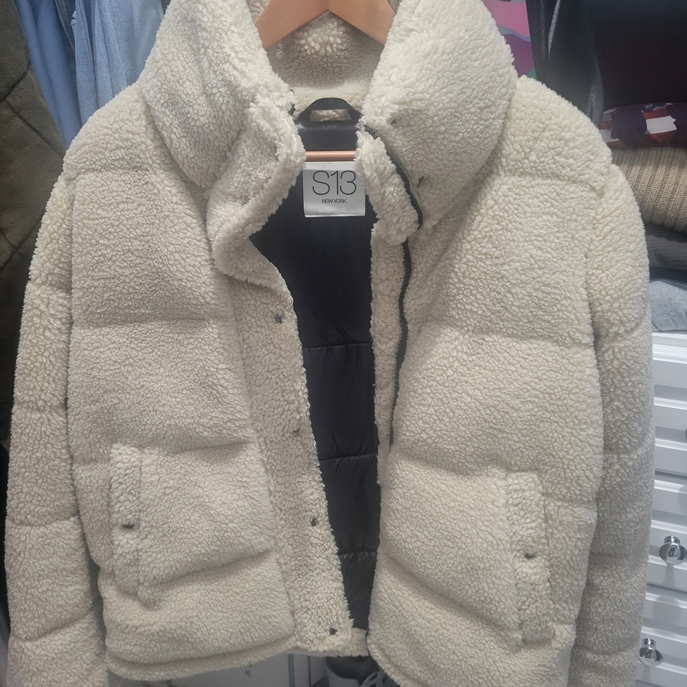 S13 Cream Sherpa Jacket